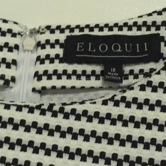 NWOT Eloquii black white top size18 - Picture 3 of 3